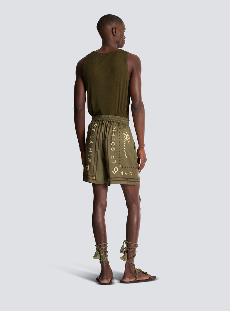 Bermuda shorts with Balmain Club print 4
