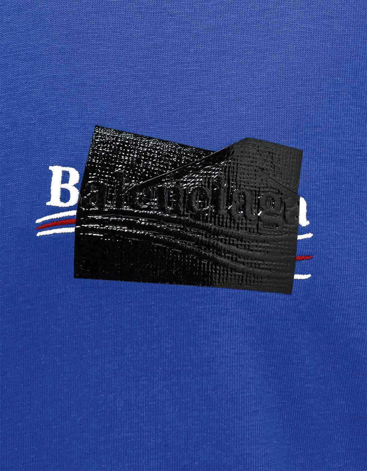 Balenciaga Blue Gaffer Logo Large T-Shirt - 4