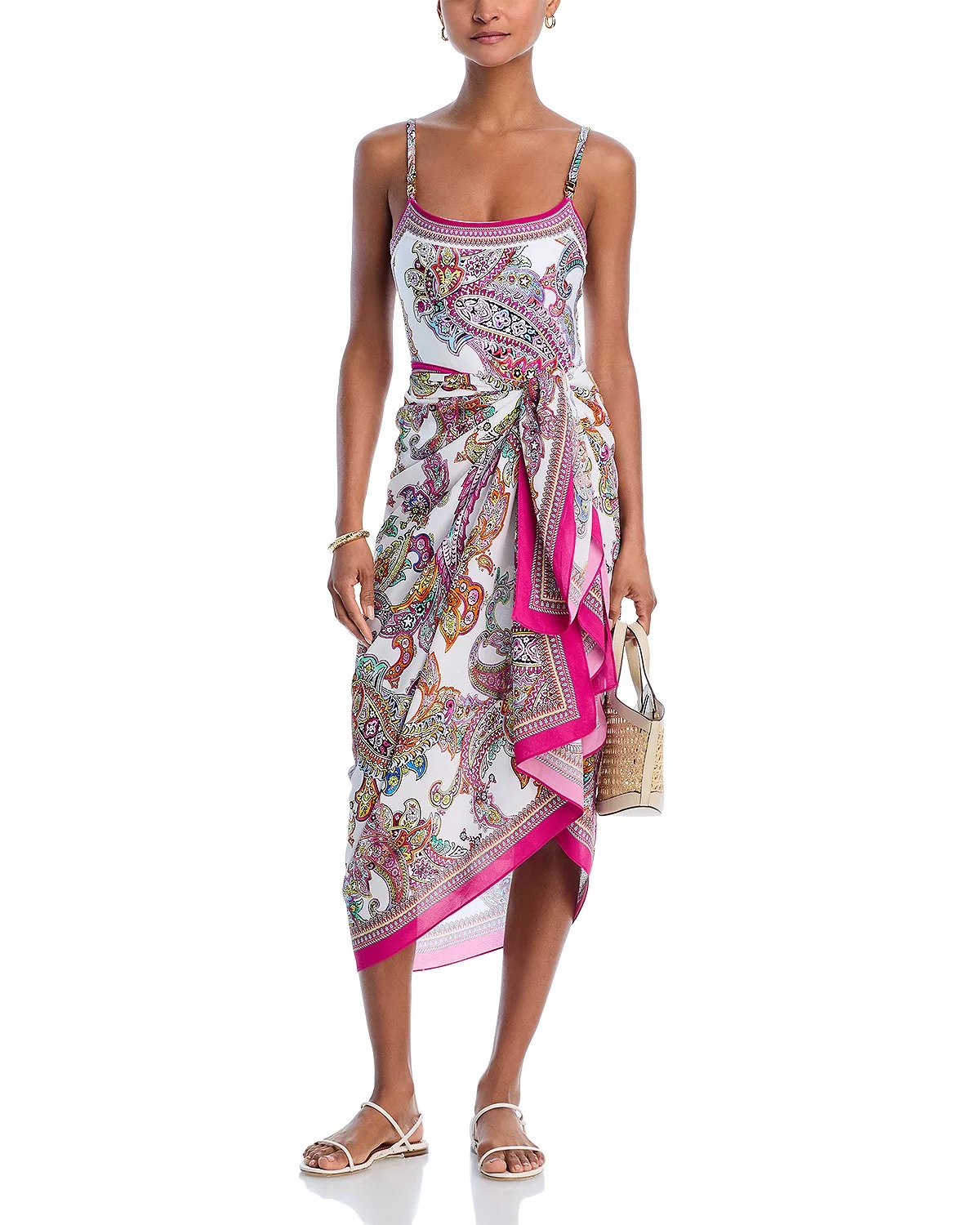 Maribel Bright Paisley Pareo Cover-Up - 2