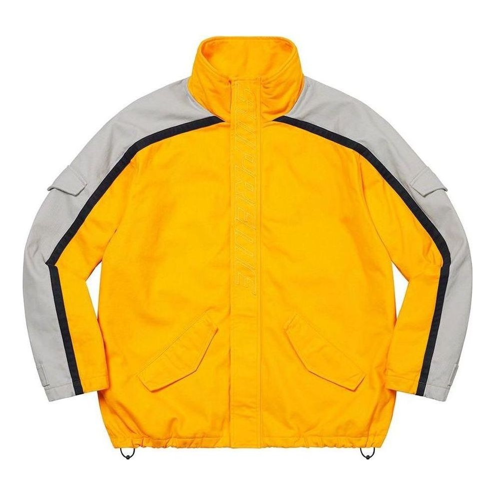 Supreme Brushed Twill Zip Jacket 'Yellow Grey' SUP-FW22-701 - 1