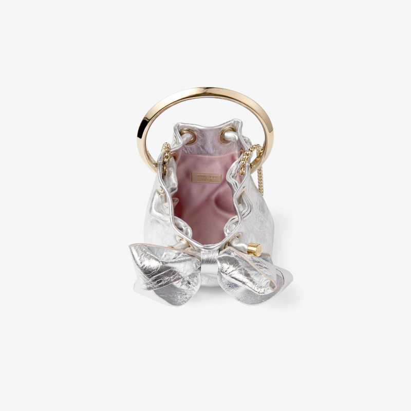 Micro Bon Bon
Silver Vintage Metallic Leather Mini Bag 5