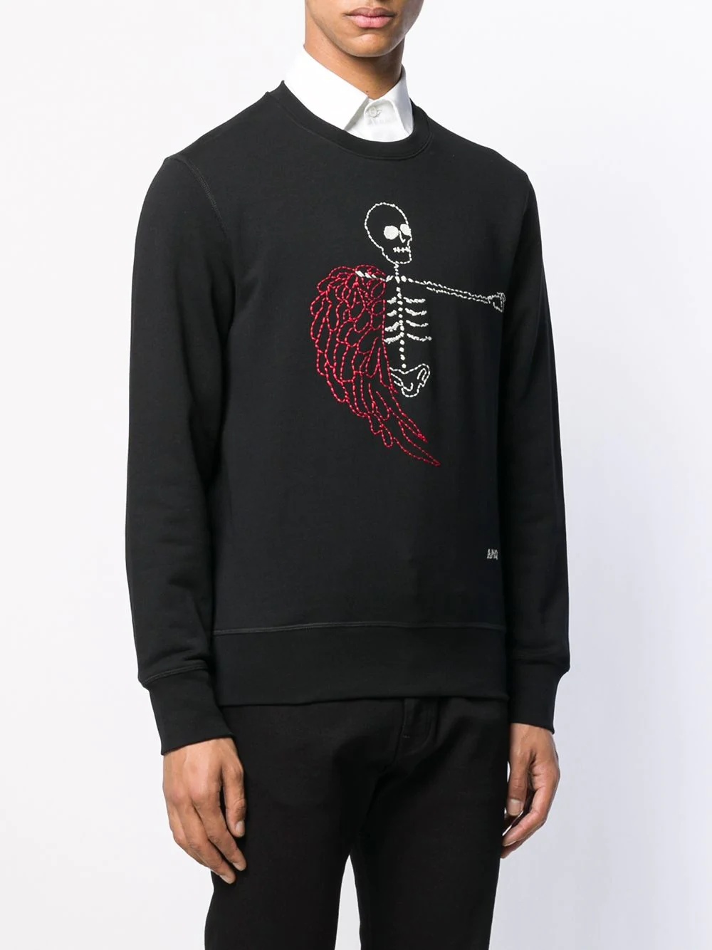 embroidered skull sweatshirt - 3