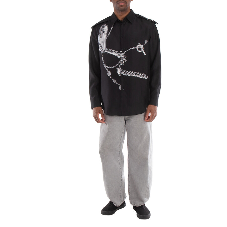 Burberry Knight Hardware Print Silk Shirt - 3