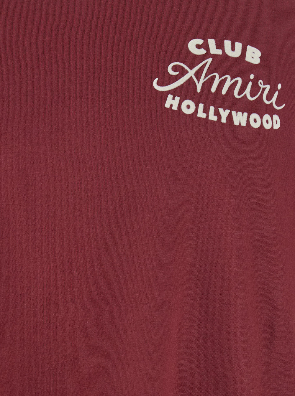 Amiri Men Bordeaux Crewneck T-Shirt With Logo Lettering On The Front And Maxi Logo Print On The Rear - 3