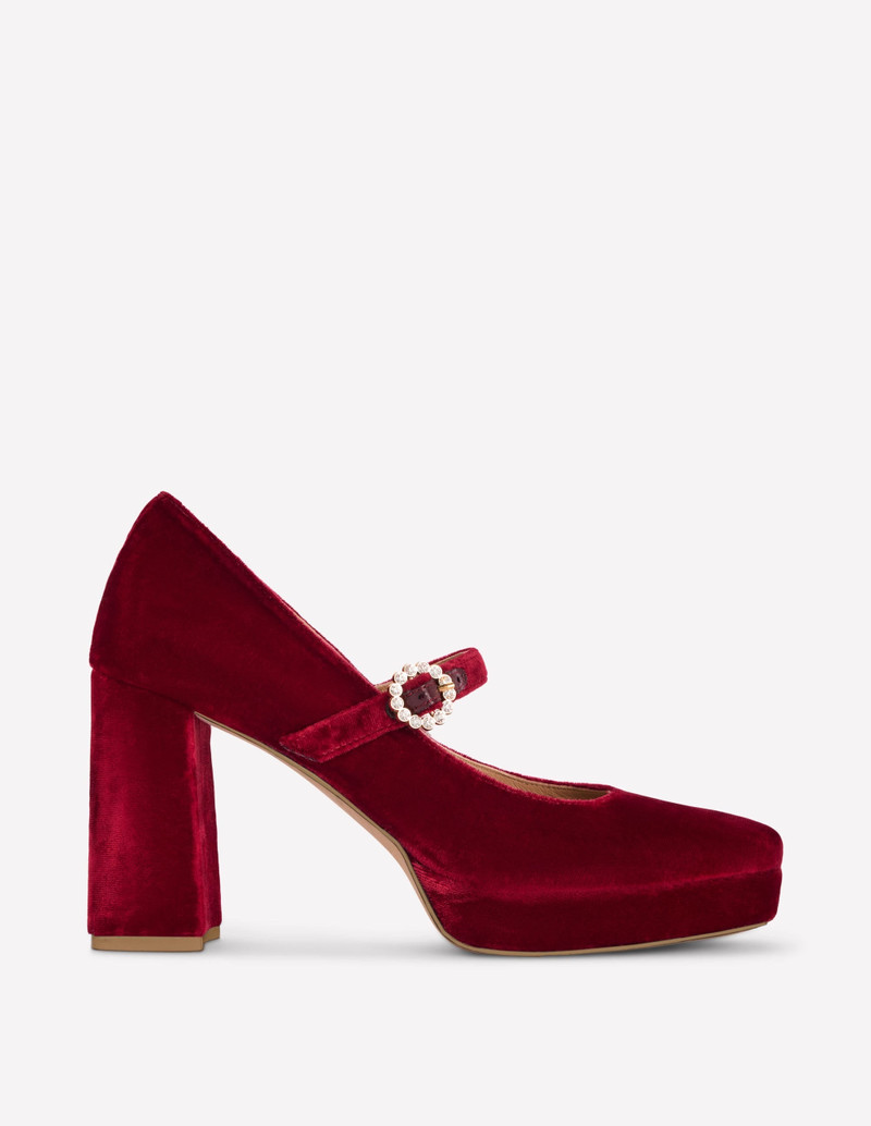 BODEN Platform Mary Janes-Ruby Red outlook