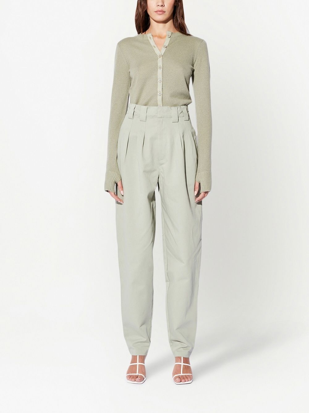 Manollo pleated tapered trousers - 2