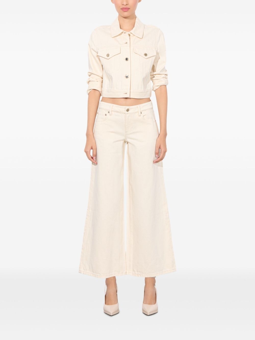 wide-leg cropped jeans - 2