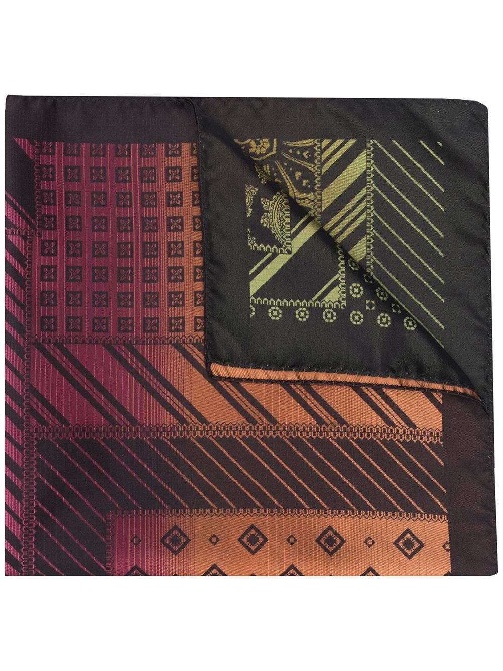 mix-print silk foulard - 1