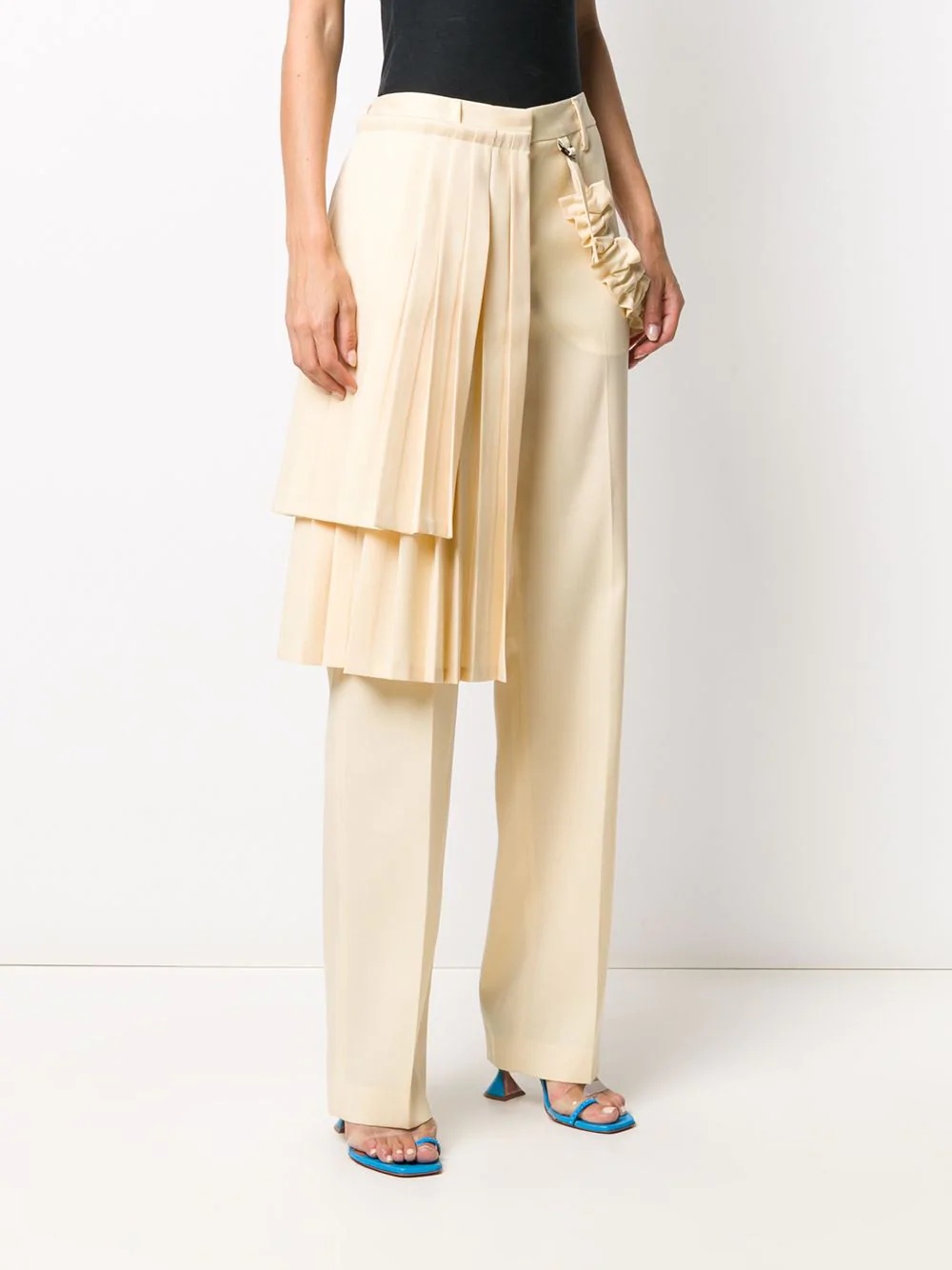 pleated panel tailored trousers - 3