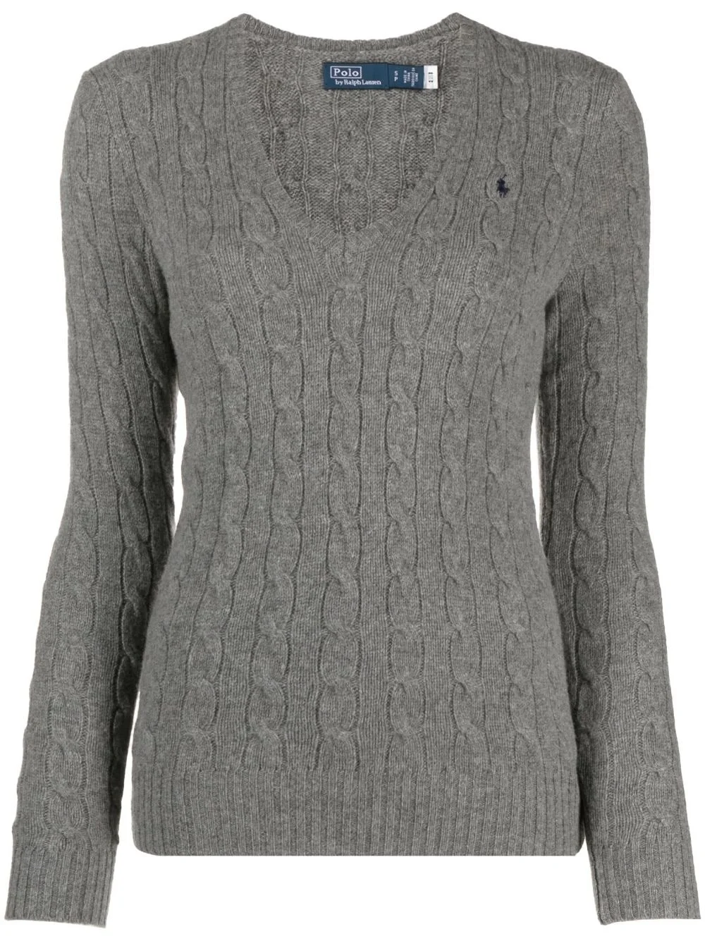 Polo Pony-motif cable-knit jumper - 1