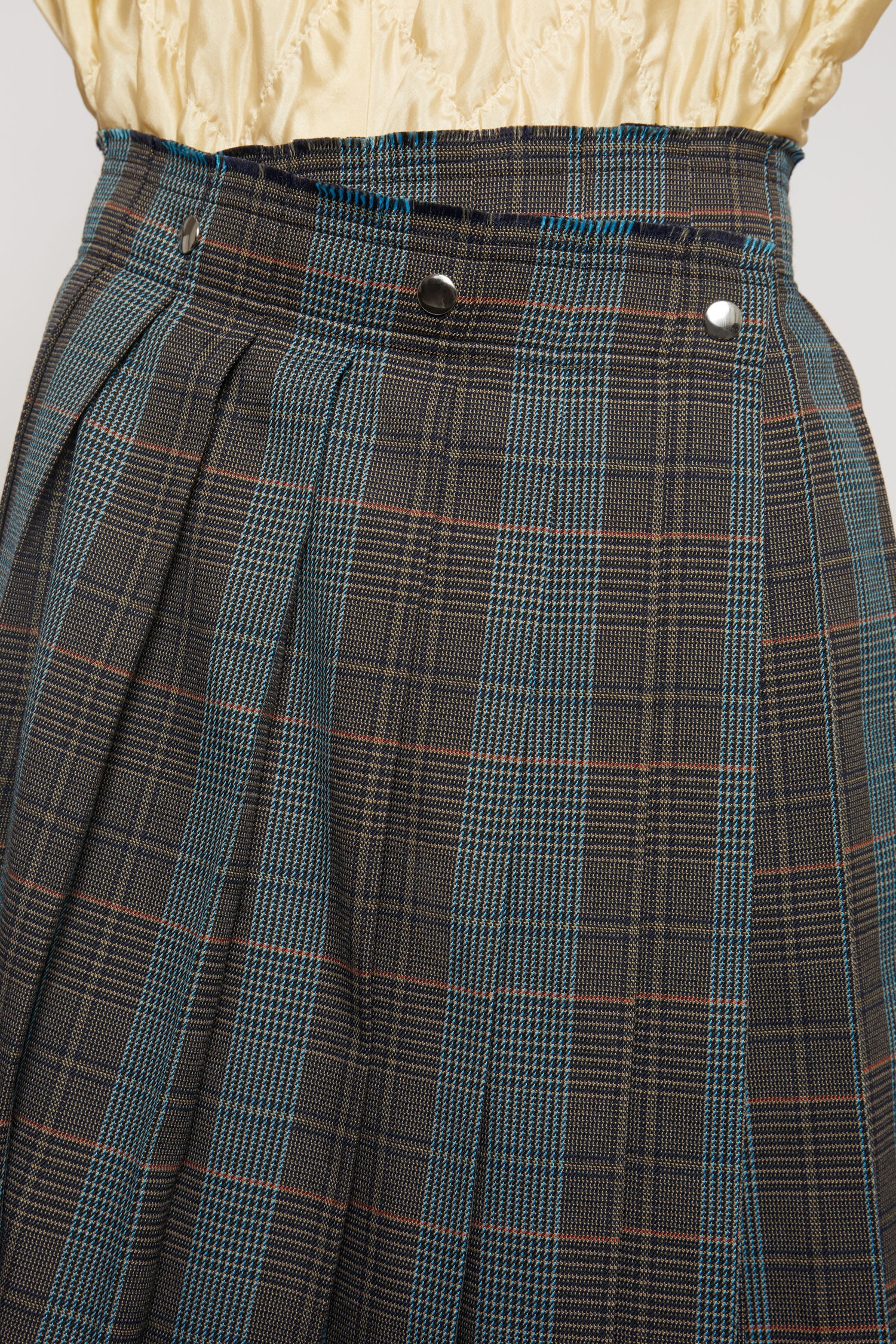 Check pleated skirt blue/orange - 6