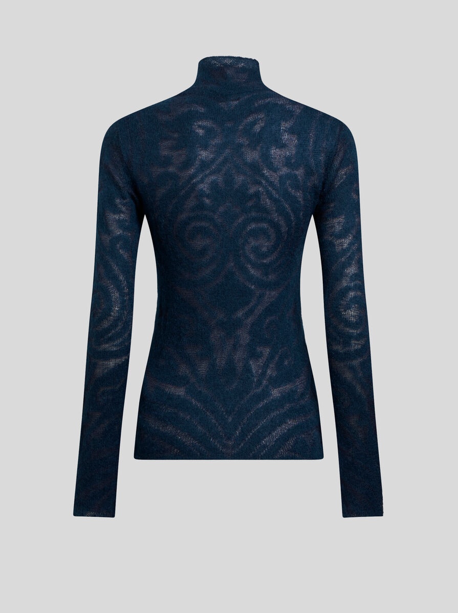 KNIT JACQUARD TURTLENECK - 2