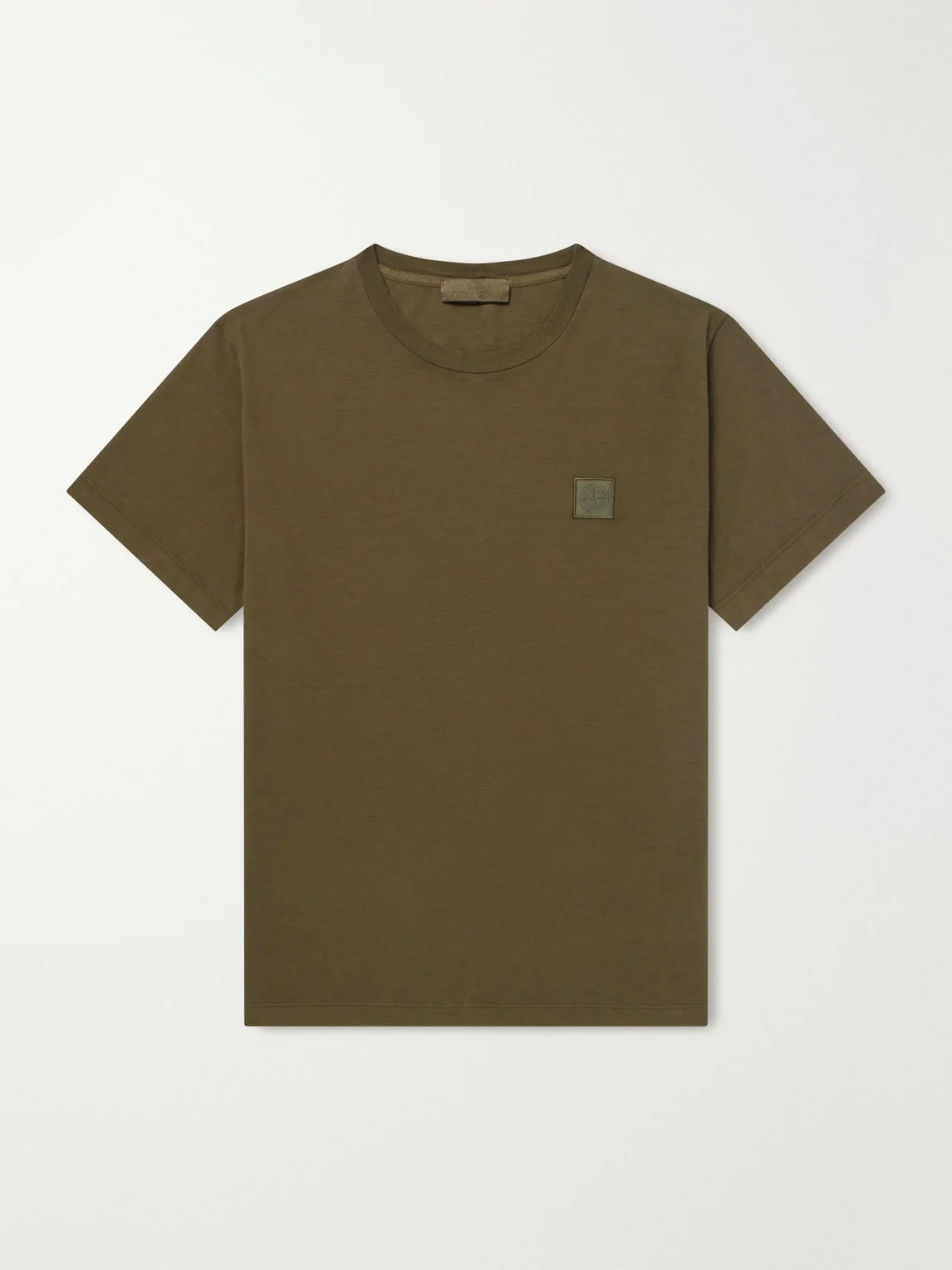 STONE ISLAND GHOST Logo-Appliquéd Cotton-Jersey T-Shirt - 1