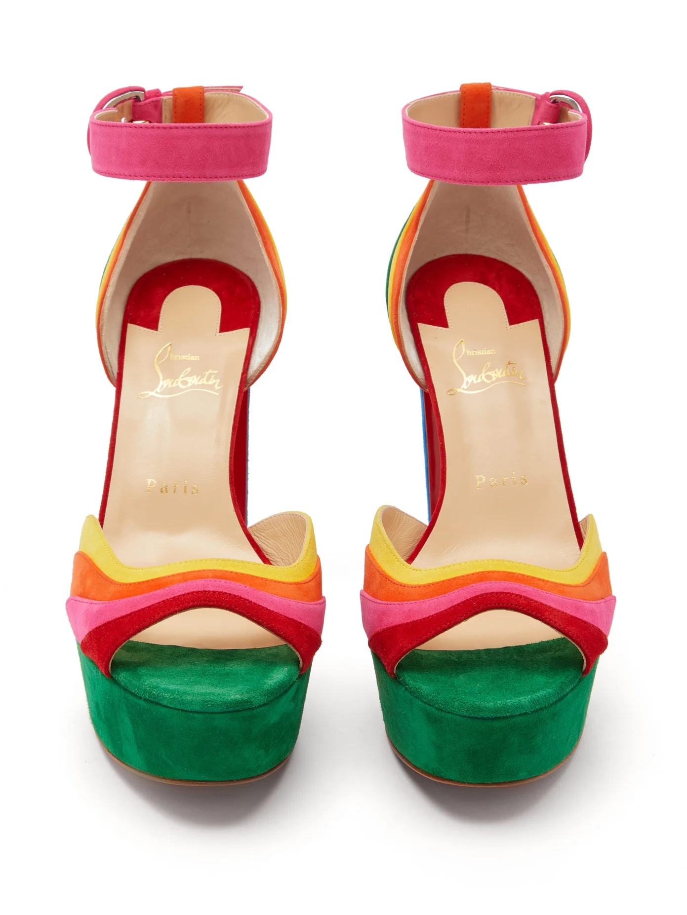 Degratissimo 130 rainbow-suede sandals - 5