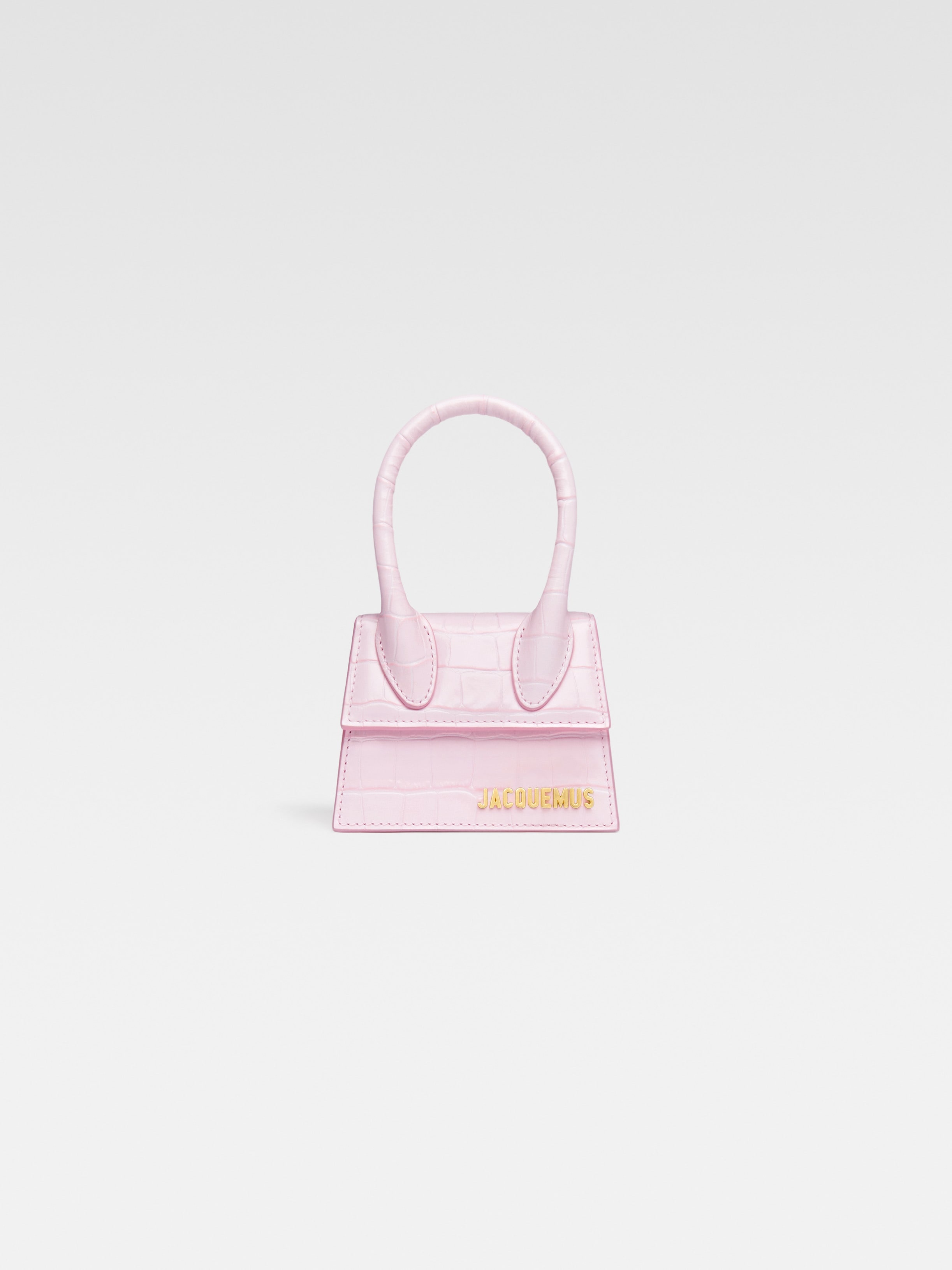 Jacquemus Le Chiquito Crocodile-Embossed Mini Tote Bag - Pink for Women