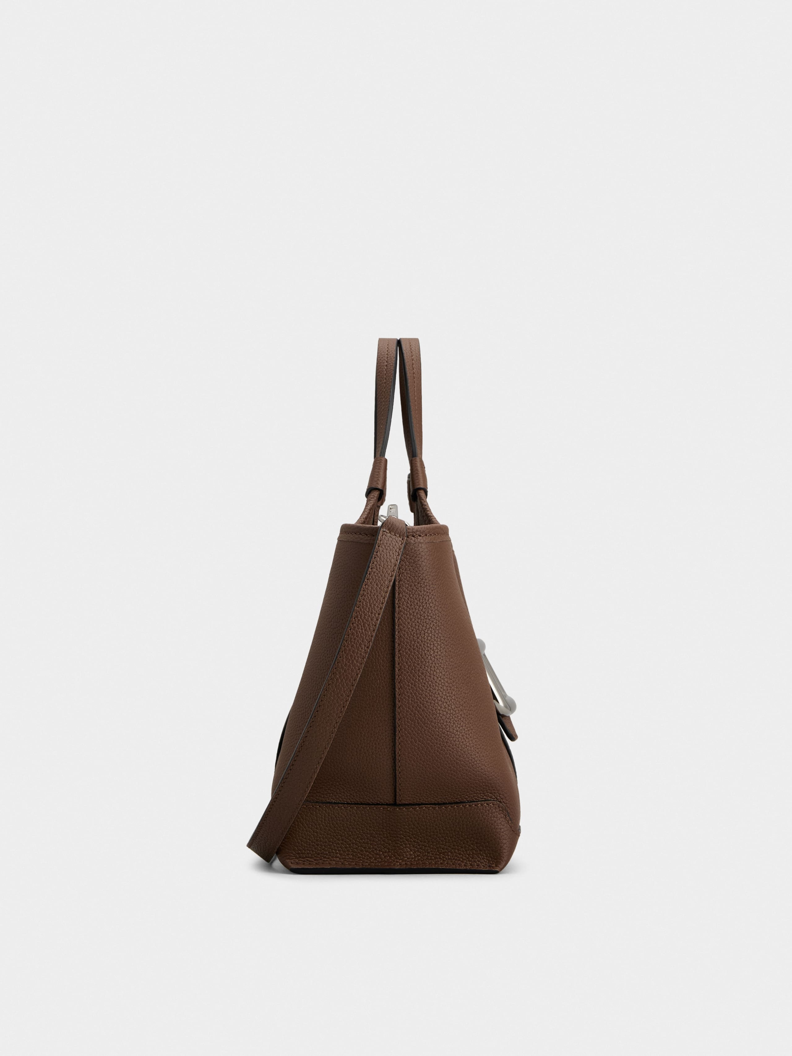 Viv' Choc Mini Shopping Bag in leather - 2