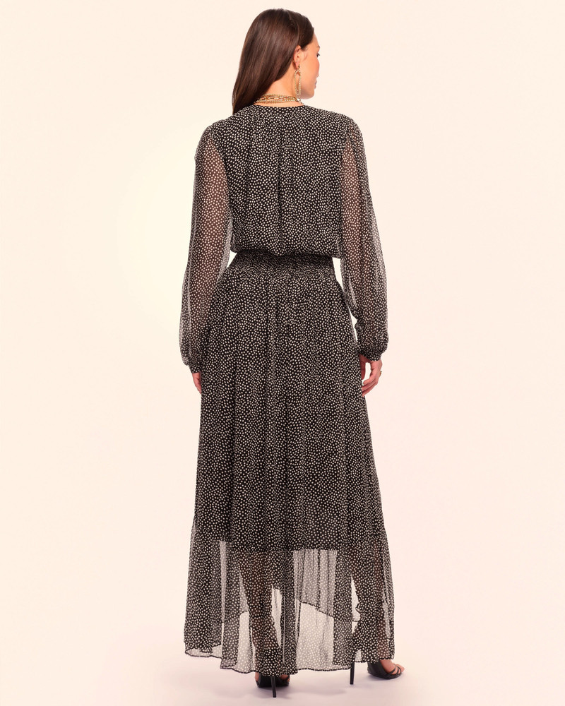 Dorothee Silk Long Sleeve Smocked Maxi Dress 5