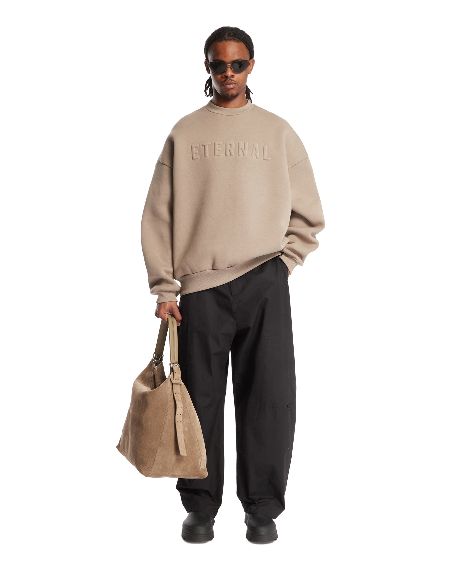 Beige Cotton Sweatshirt - 2