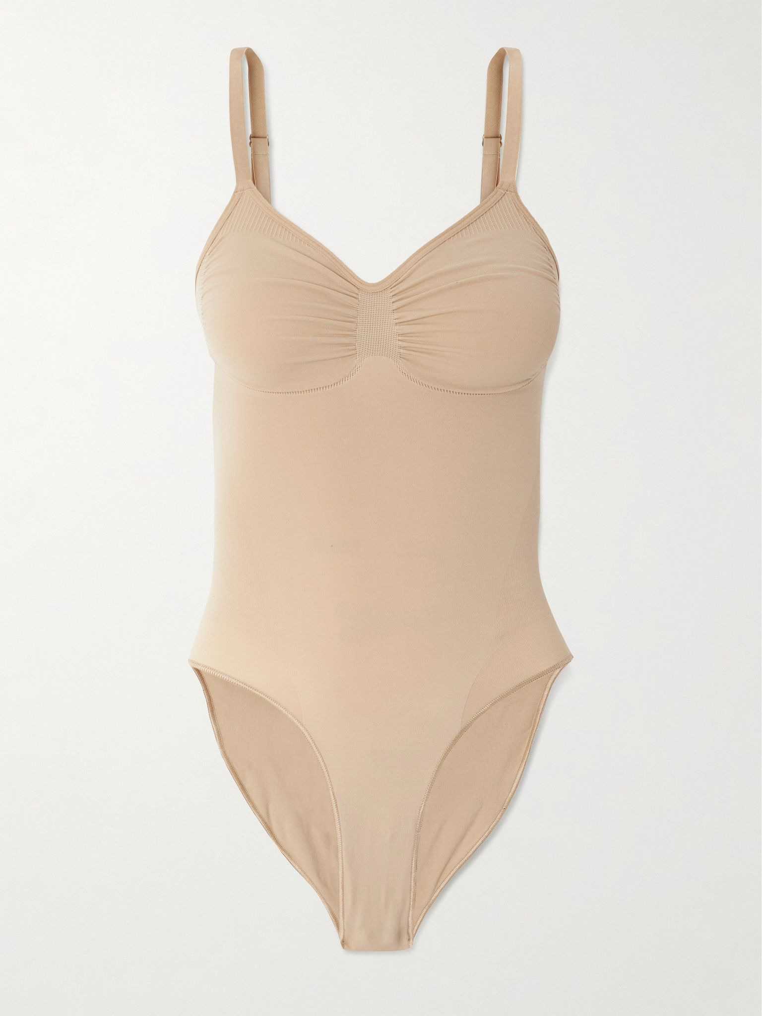 Seamless Sculpt Brief Bodysuit - Clay Beige - 1