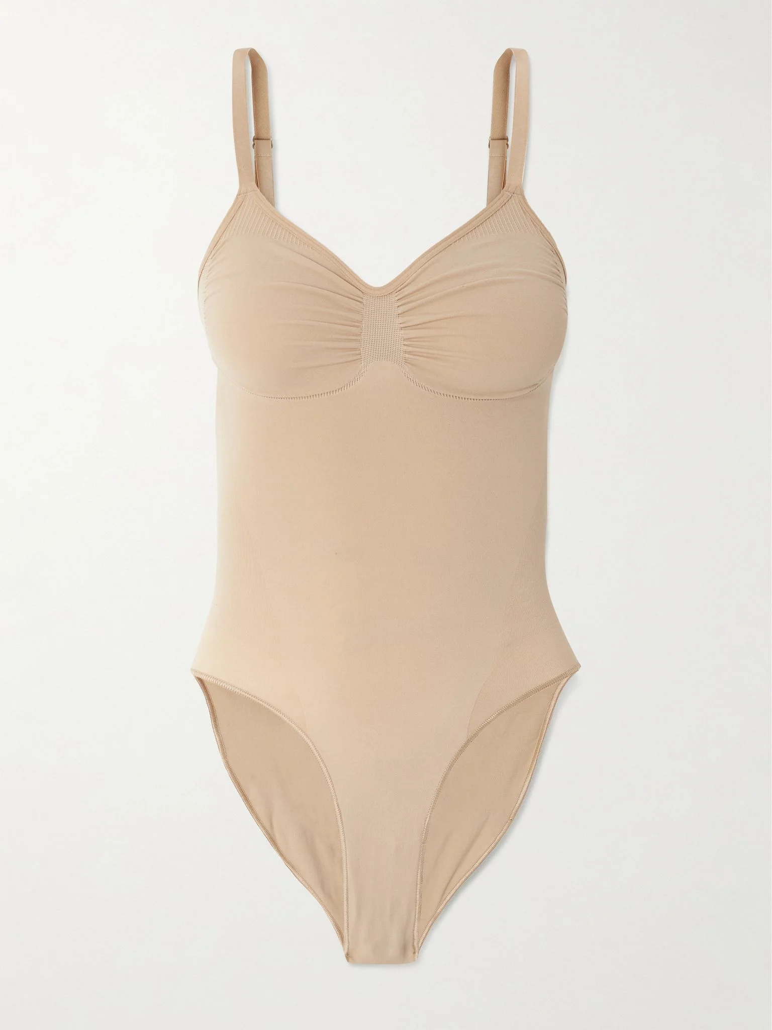 Seamless Sculpt Brief Bodysuit - Clay Beige - 1