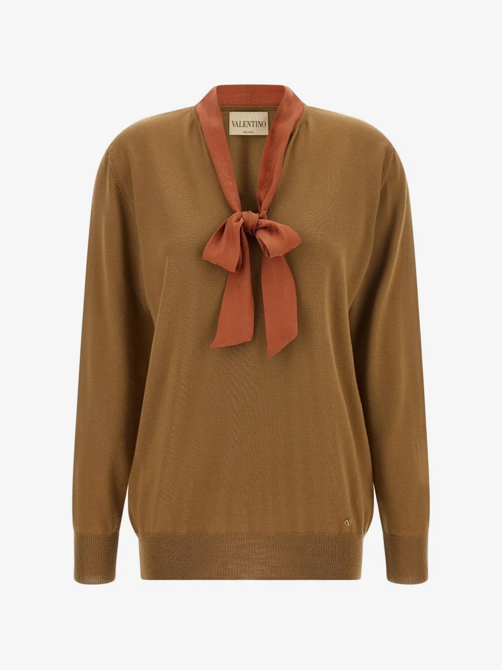 lavallière floral-jacquard sweater - 1