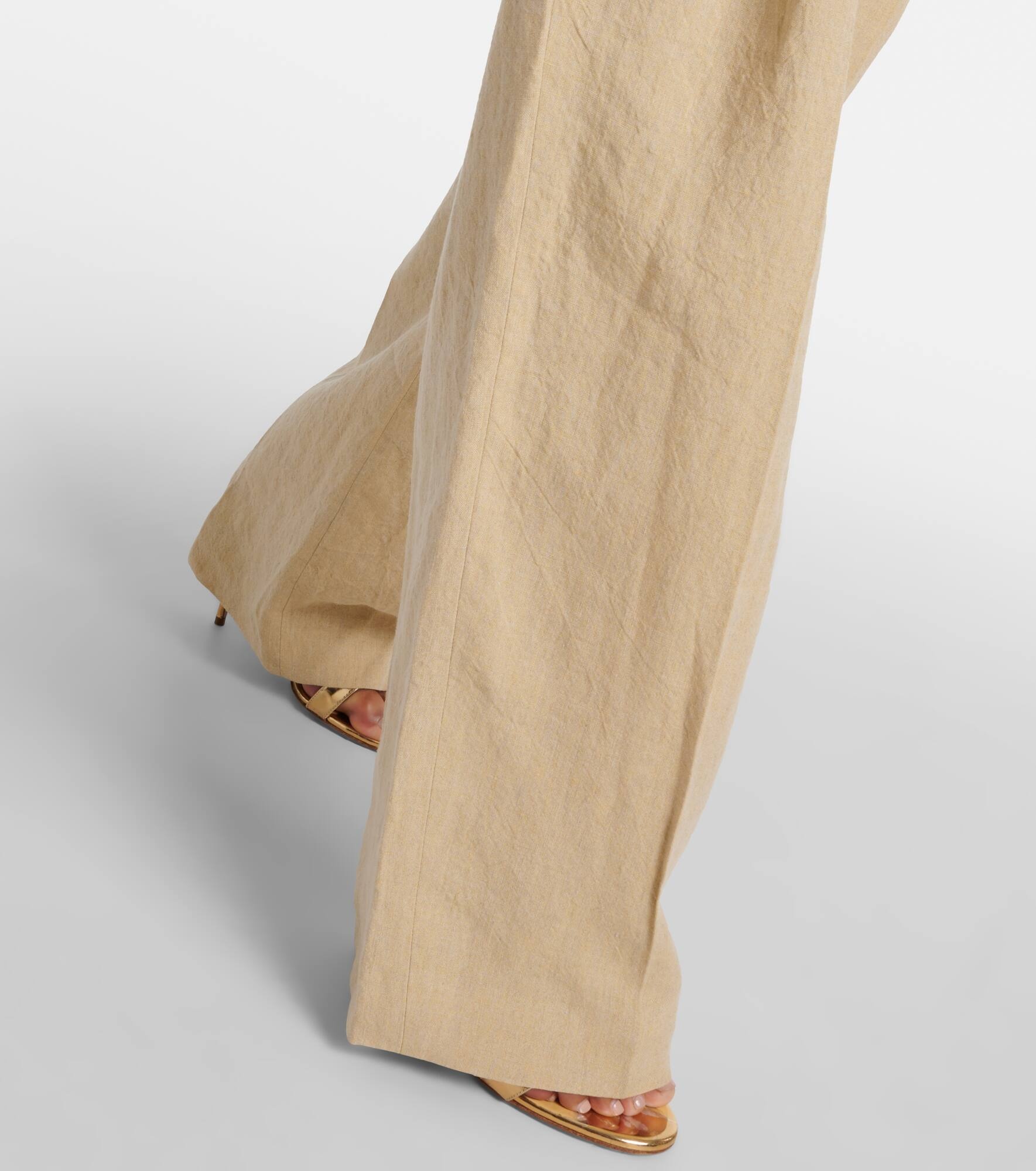 Gabrielle high-rise linen wide-leg pants - 5