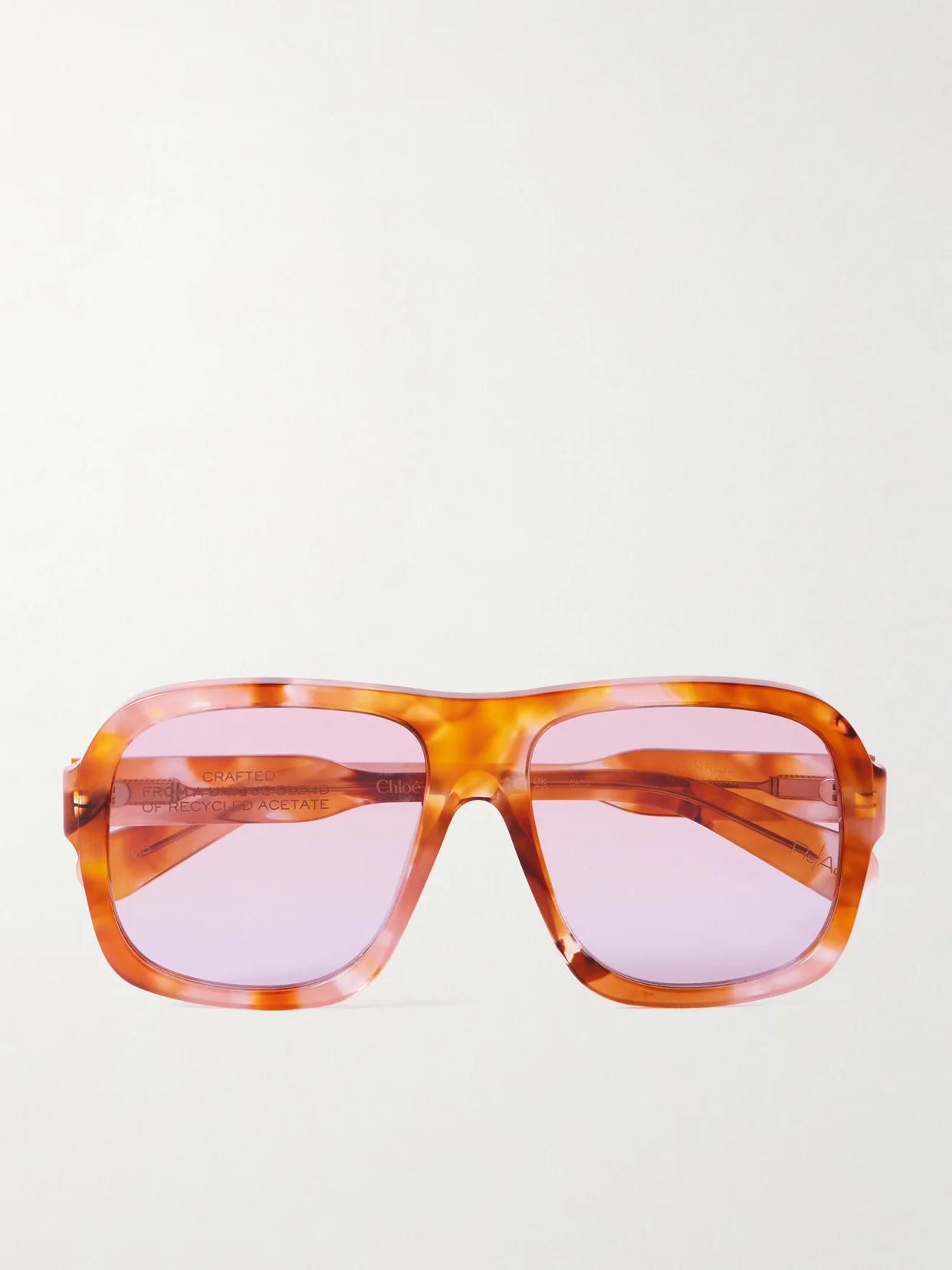 Gayia Aviator-style Tortoiseshell Acetate Sunglasses - 1