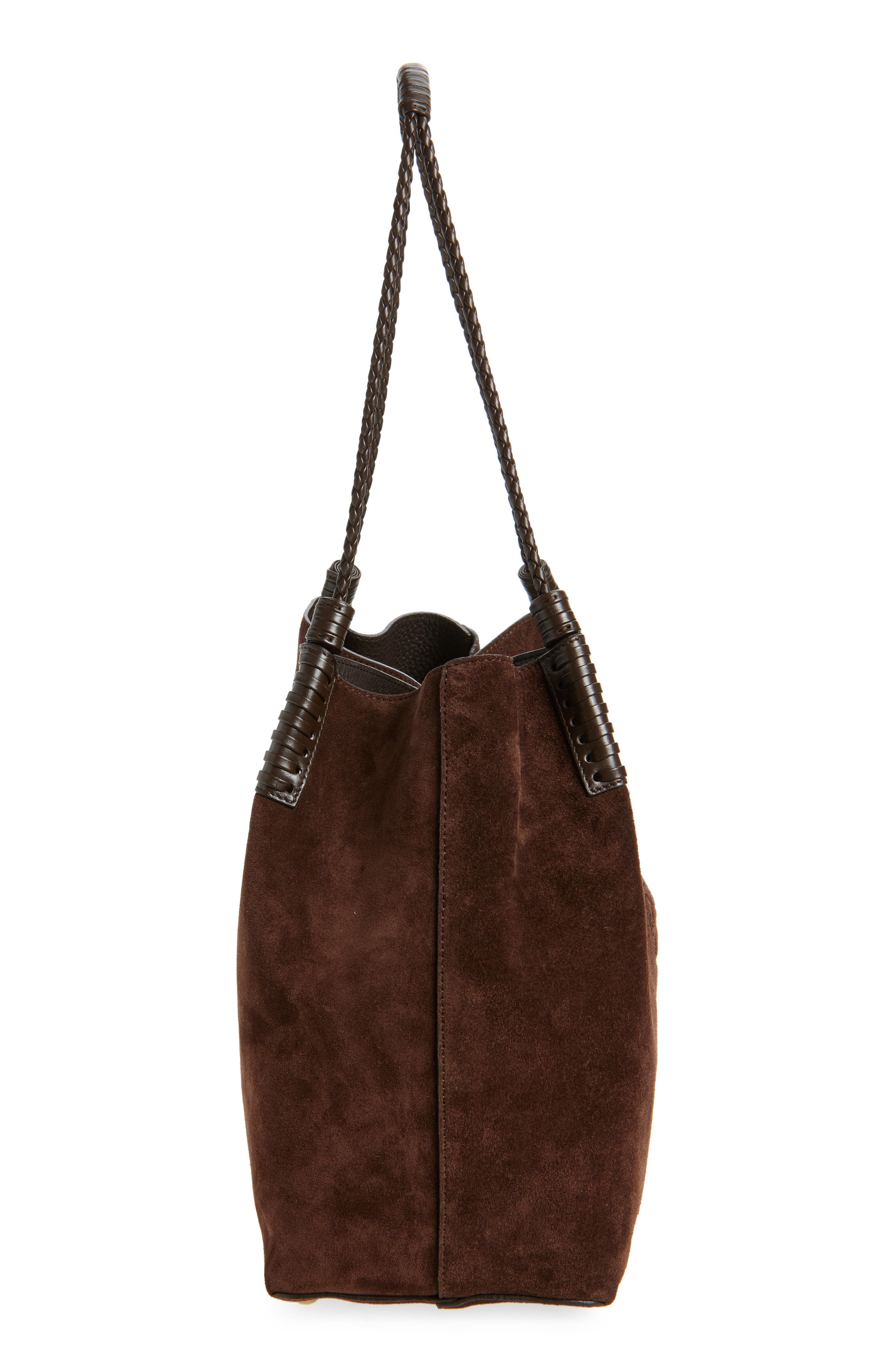 Etro Medium Libra Suede Shopping Tote in M0406 Dark Brown at Nordstrom - 6