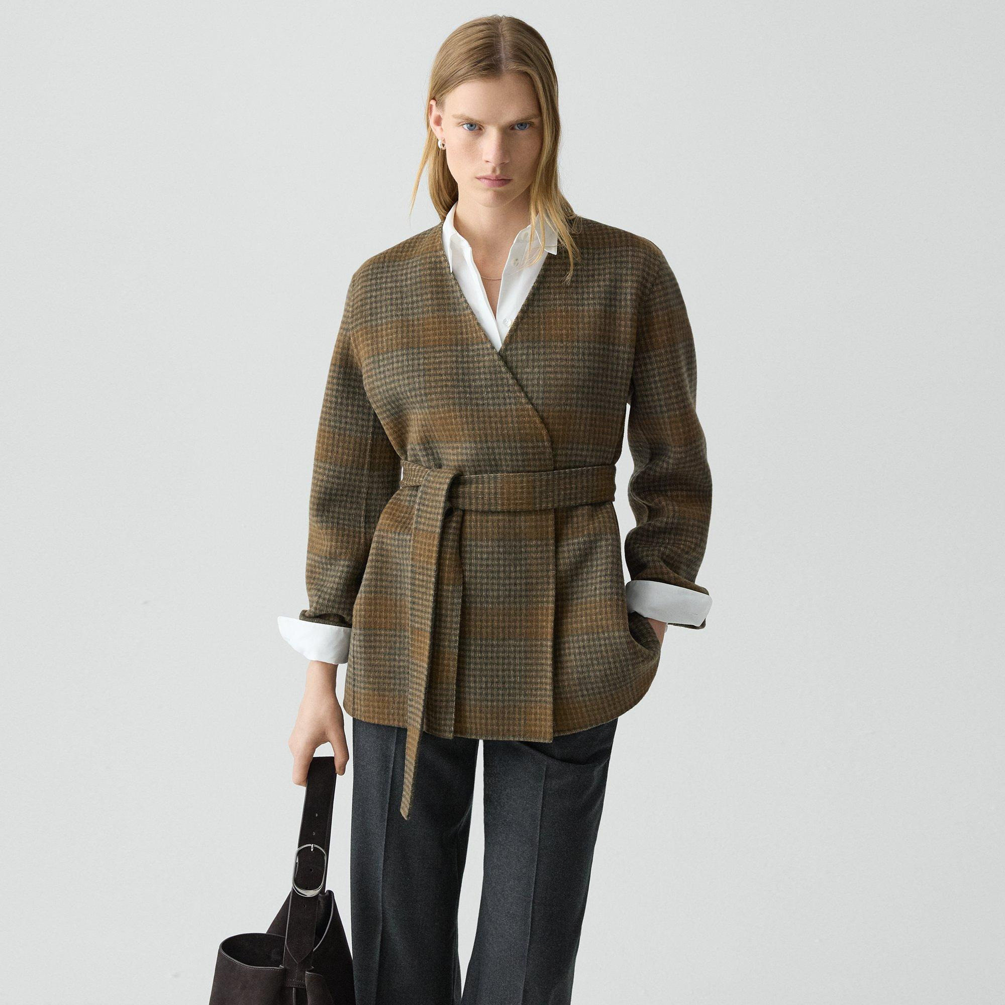 Cardigan Jacket in Plaid Wool-Cashmere - 2