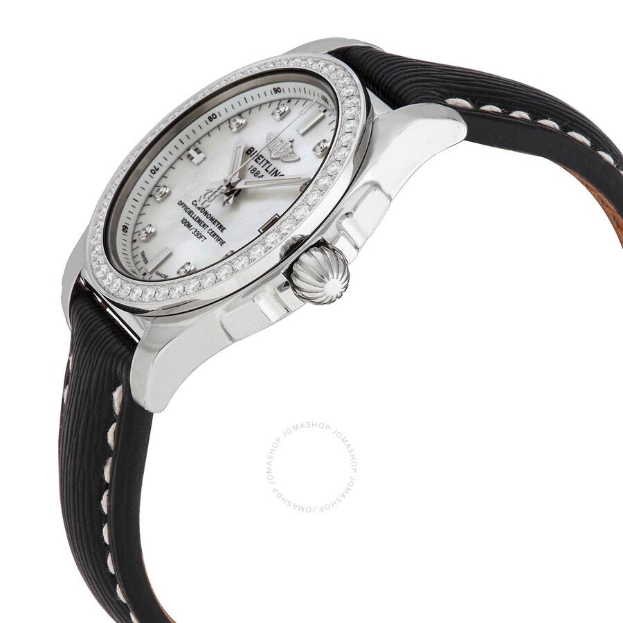 Breitling Galactic 36 Quartz Diamond White Mother of Pearl Dial Ladies Watch A7433053/A780.215X.A16B - 2
