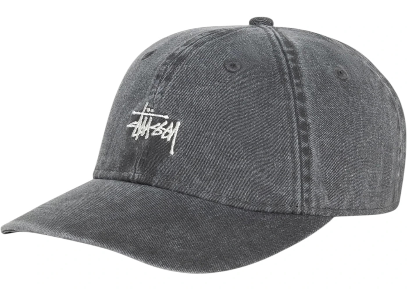Stussy Washed Basic Cap Cap Washed Charcoal - 2