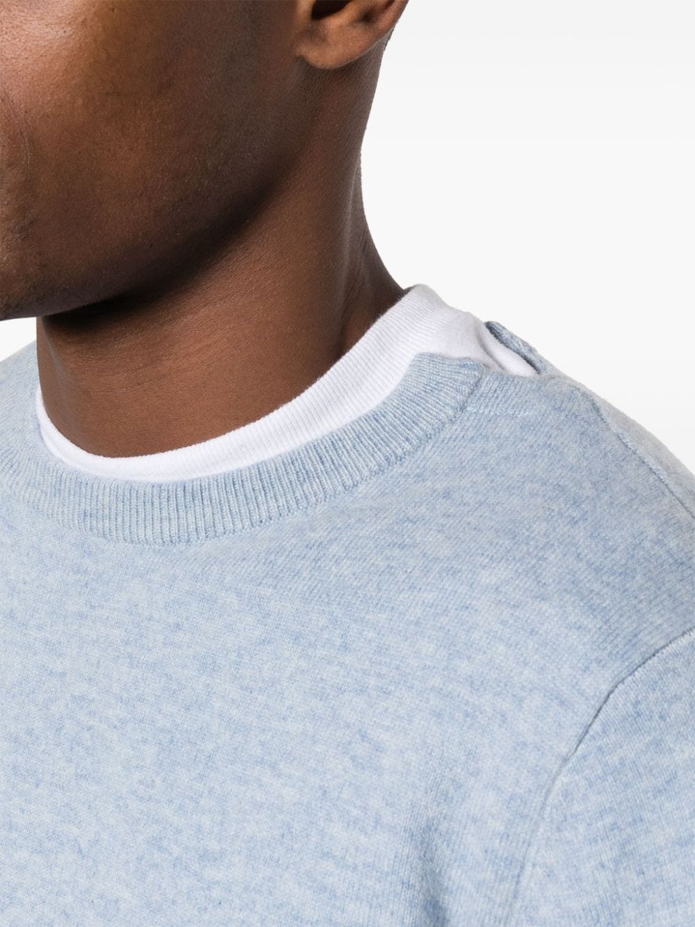 crew-neck cashmere blend jumper - 6
