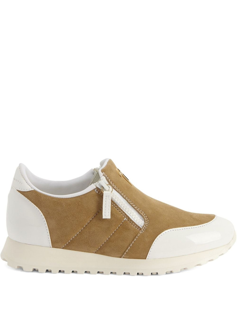 Ilde zip-detail suede sneakers 1