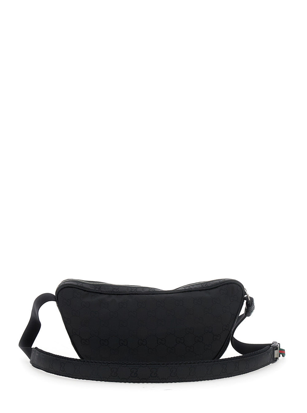 Gucci Men Black Pouch With Adjustable Waist Strap And Logo Lettering On The Front In Gg Canvas Man - 4