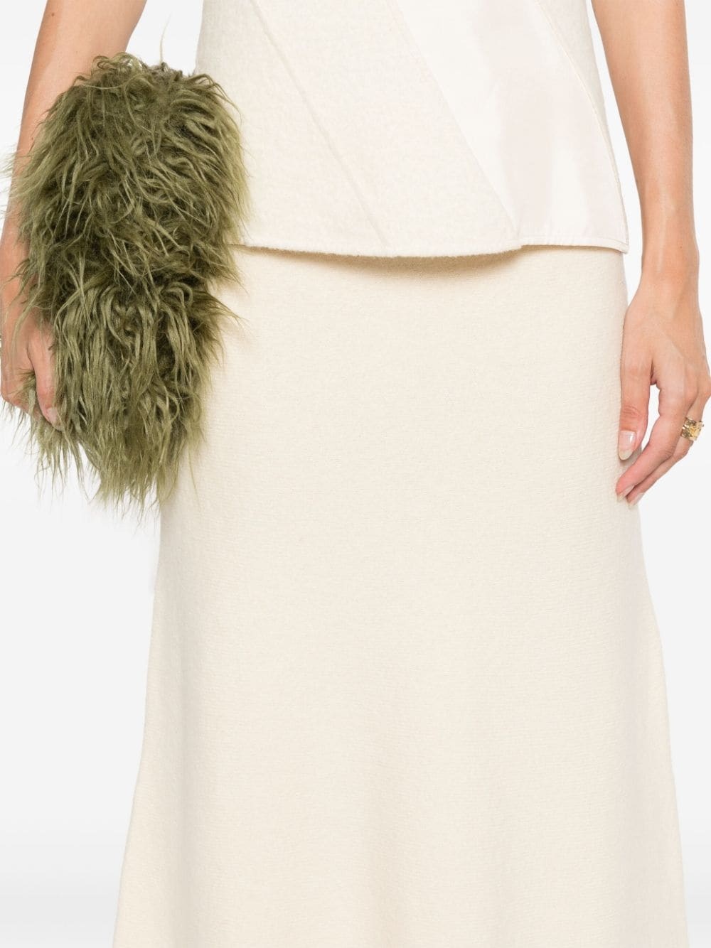 boiled wool midi skirt - 5