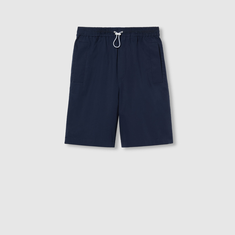 Cotton poplin shorts - 1