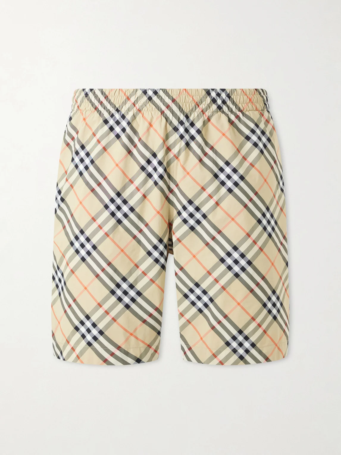 Treston Straight-Leg Mid-Length Checked Swim Shorts - 1