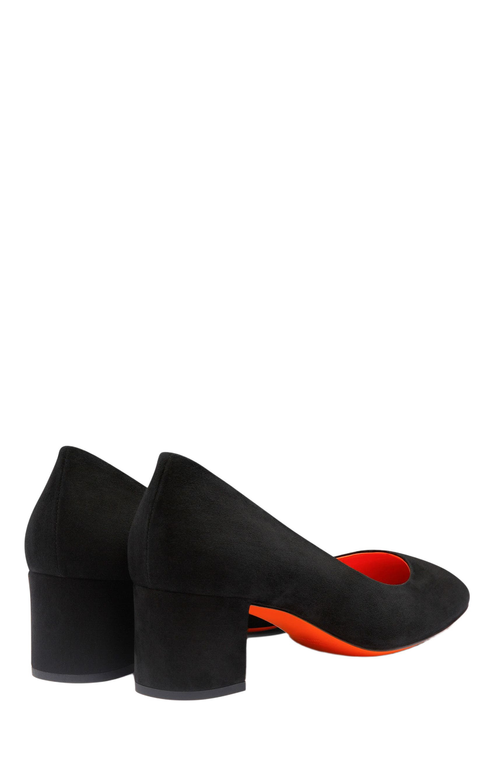 Santoni Women's Fight Brown Suede Low-Heel Pump in Black at Nordstrom - 9