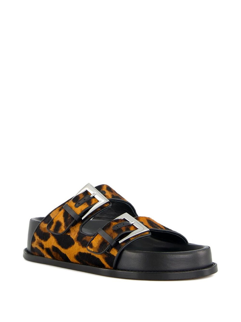 PARIS TEXAS leopard-print flat sandals outlook
