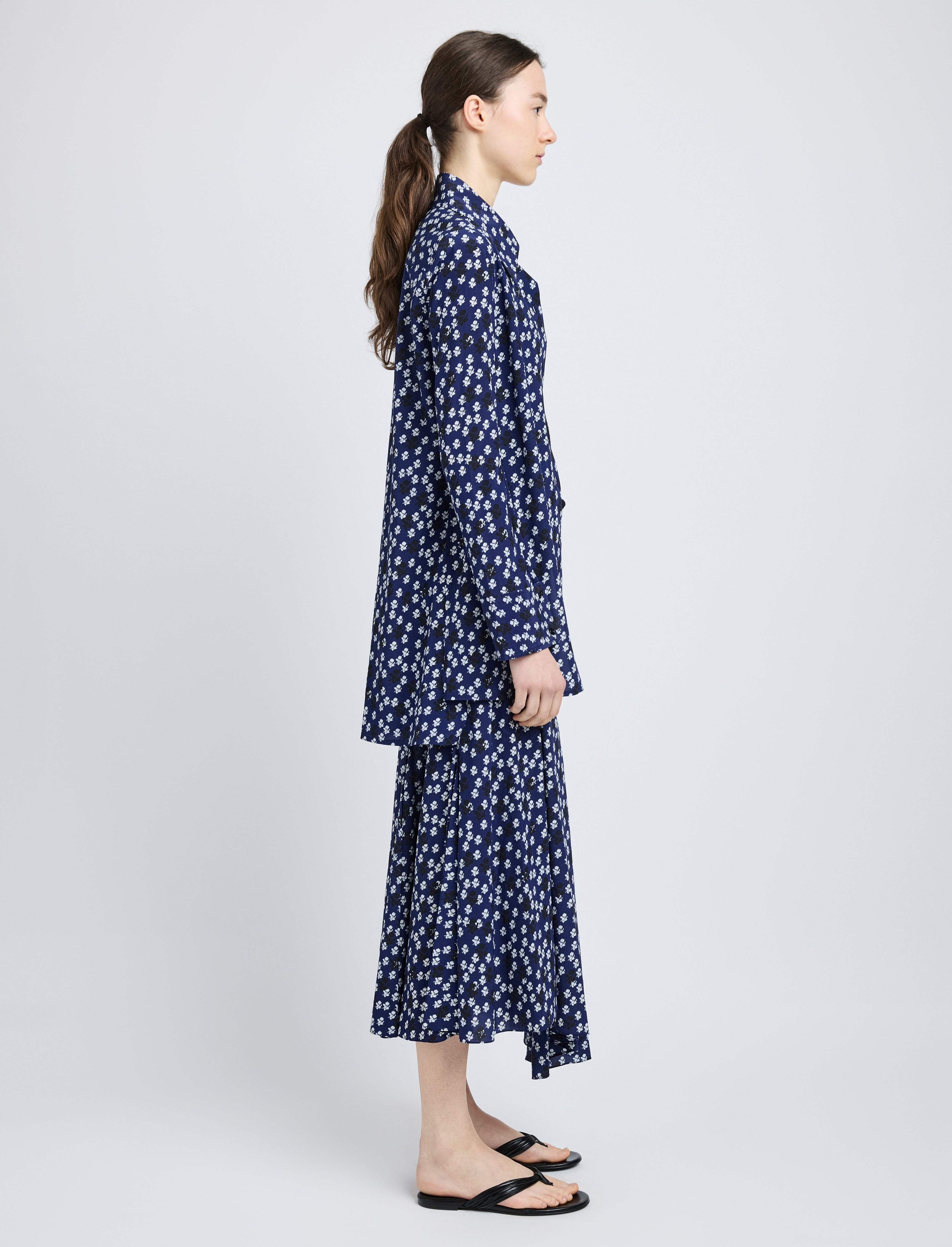 Emmeline Shirt in Printed Silk Viscose - 4