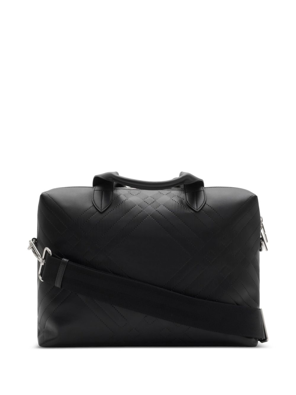 Check-embossed briefcase - 4