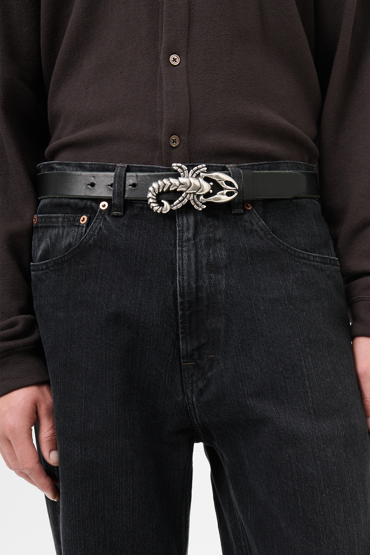 Scorpion Belt Oily Black Leather - 3