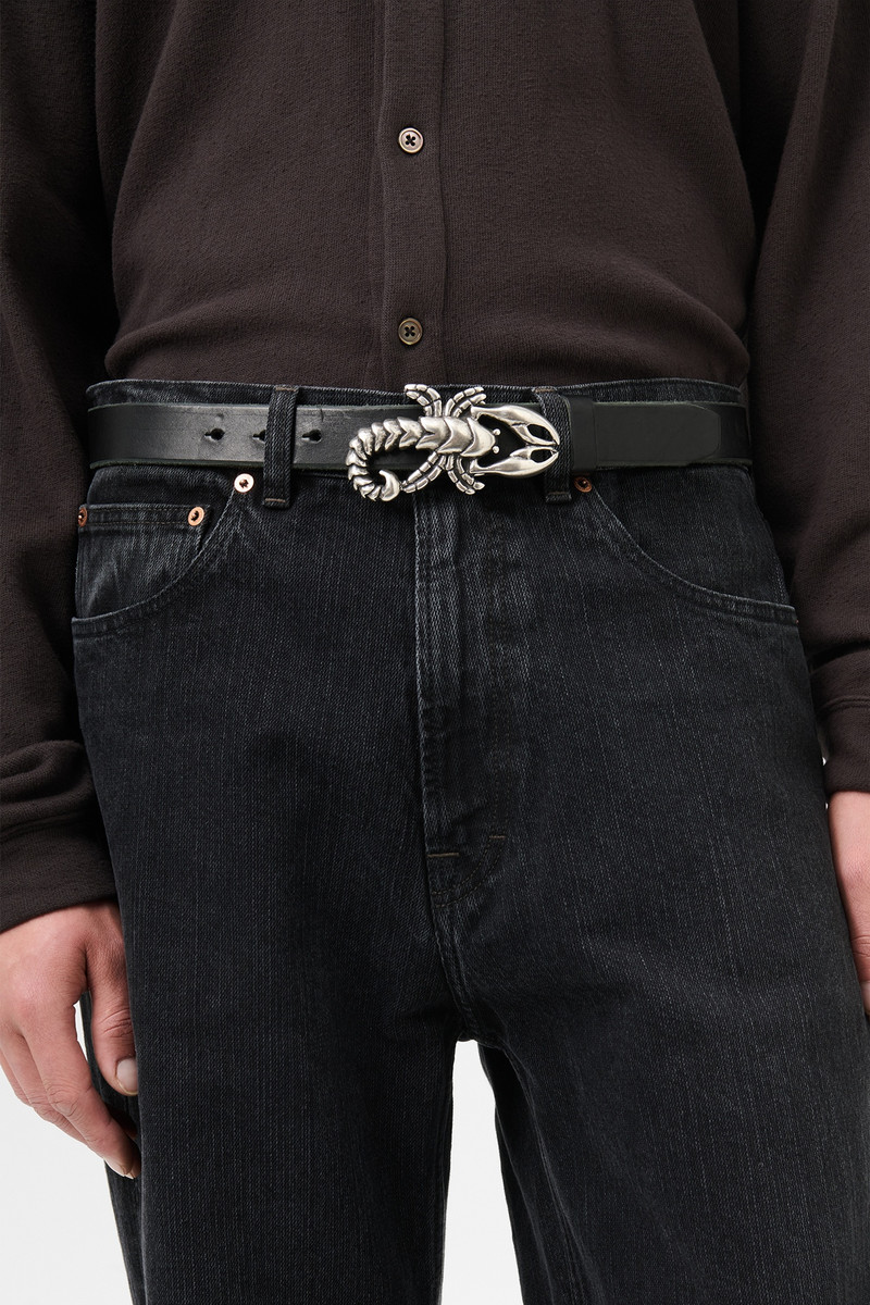 Scorpion Belt Oily Black Leather 3