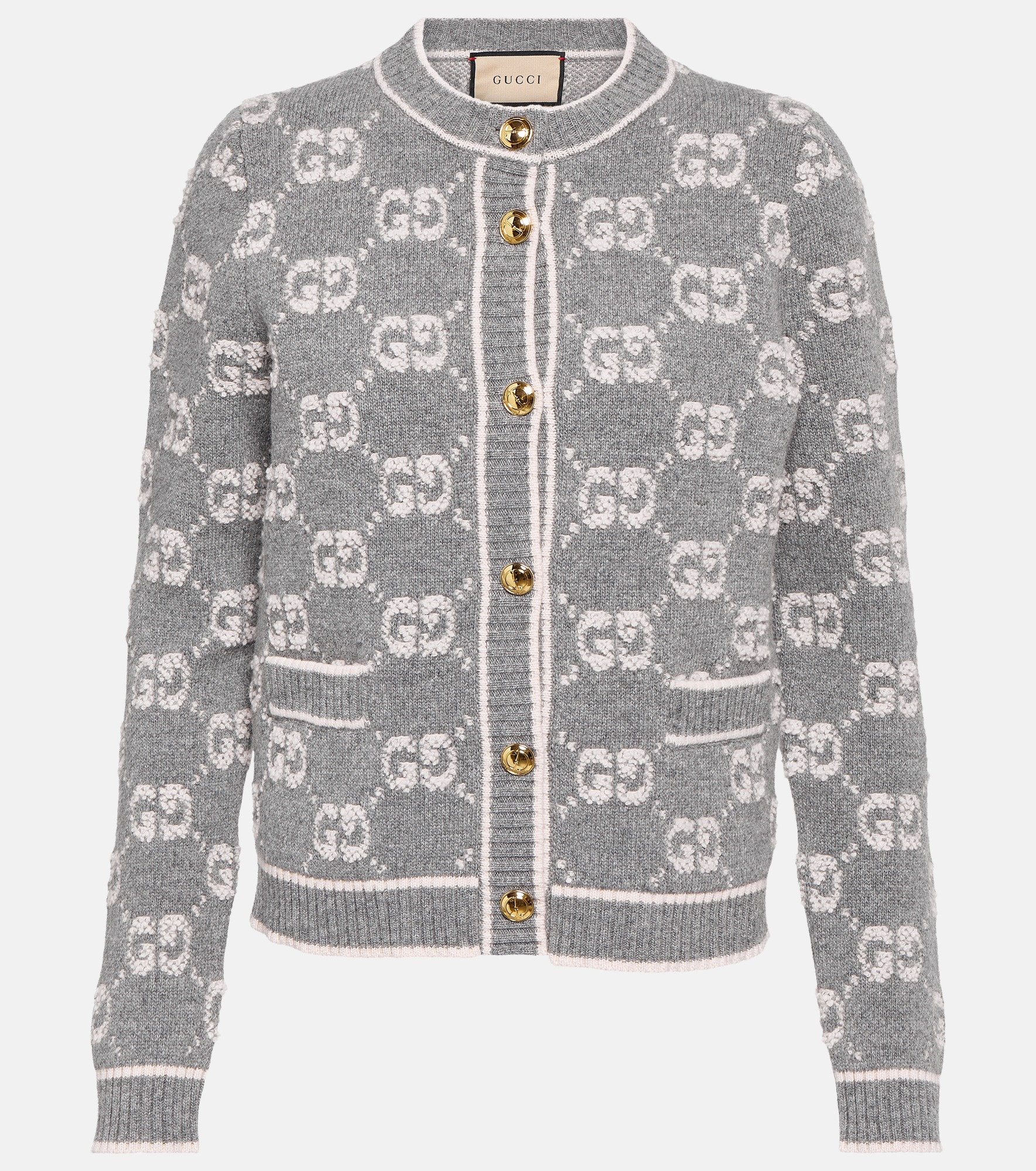 GG wool bouclé jacquard cardigan - 1
