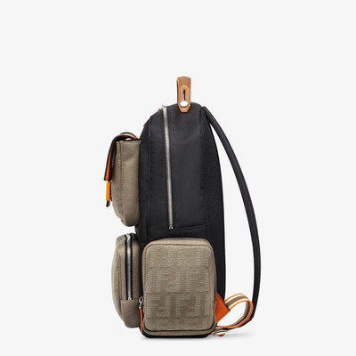 FENDI Black nylon backpack outlook