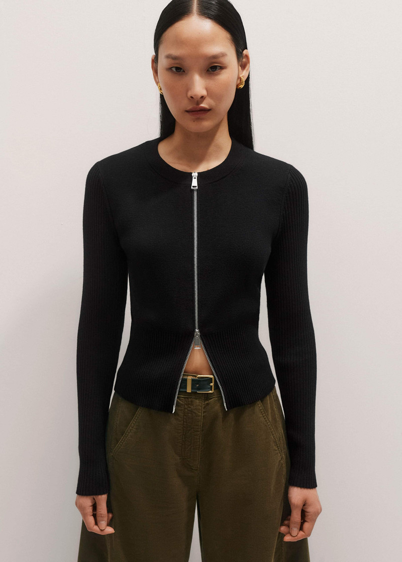 Two-Way Zip Cardigan 7