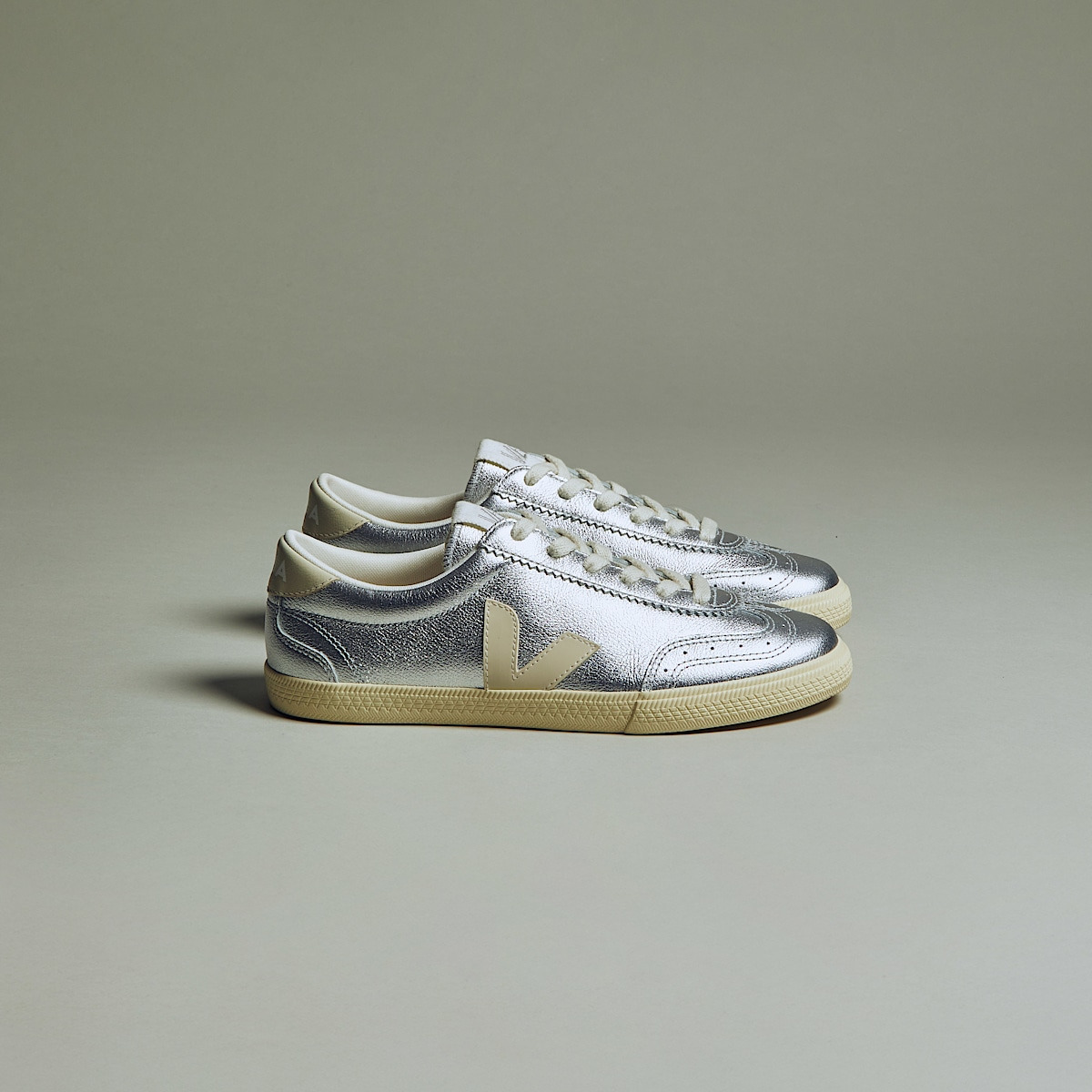 VOLLEY LEATHER SILVER PIERRE - 4