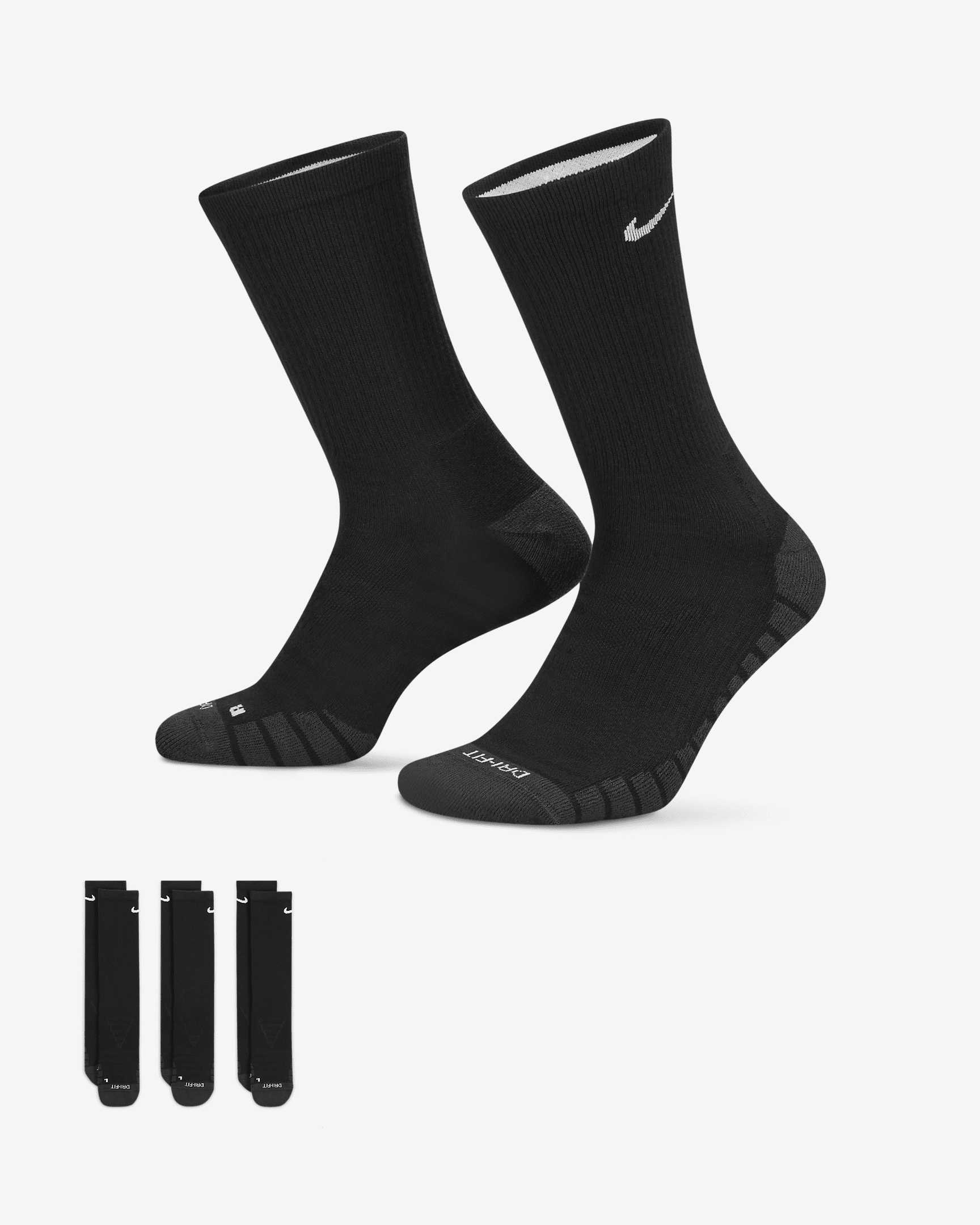 Nike Everyday Max Cushioned Training Crew Socks (3 Pairs) - 1