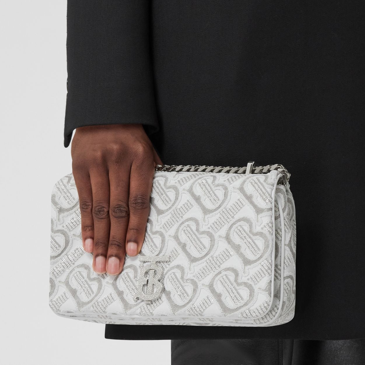 Sequinned Monogram Leather Small Lola Bag - 3