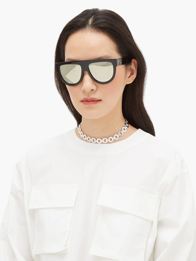 CELINE Mirrored flat-top acetate sunglasses outlook